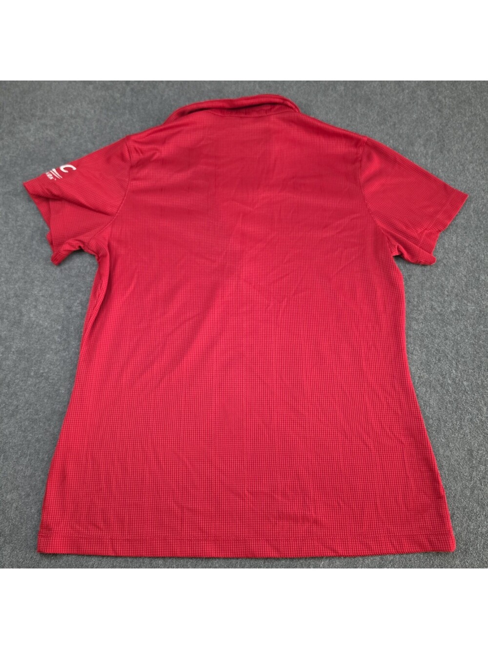 Port Authority Womens Polo Shirt Size M Red Short Sleeve V-Neck SPC Credit Union - Picture 9 of 9